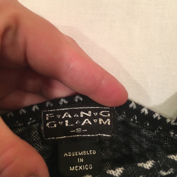 Fang Glam long tank top size small black & white - Picture 5 of 7